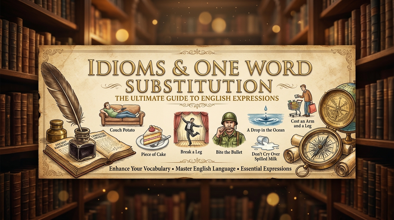 Idioms & One Word Substitution